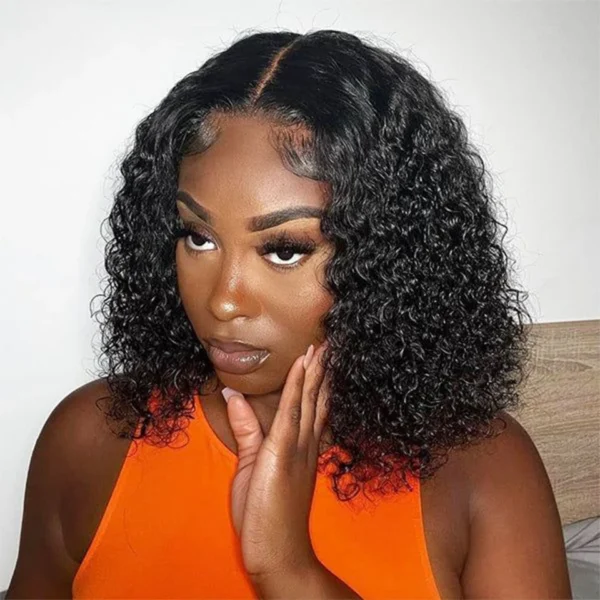 Sleek Curly Human Hair Wigs For Women 99j Red Deep Wave Lace Wigs 4# Brown Pixie Cut Brazilian Hair Wigs 13X61X Lace Front Wigs