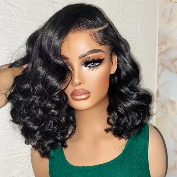 250% Body Water Wave Transparent Bob 13x6 Lace Front Human Hair Wigs 13x4 Lace Frontal Wig 5X5 Closure Brazilian Remy Hair Wig