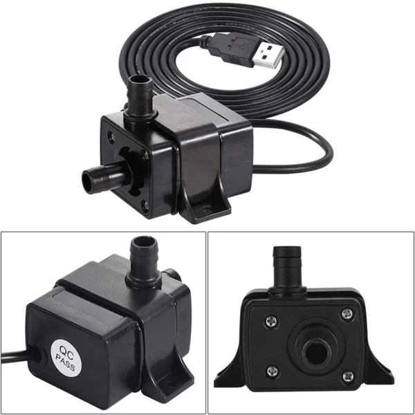 Mini Super Silent Water Pump Brushless 120L/H DC for Aquarium Fish Tank Fountains USB Plug Submersible Circulating Water Pump - Image 2