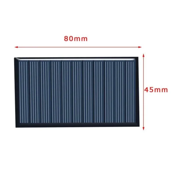 Diy Solar Cells 5V 75mA 80x45mm Polycrystalline Silicon Mini Solar Panel Generation for Battery Phone Chargers Camp Lawn Lamp - Image 3