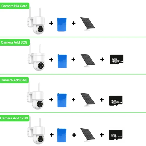 WiFi PTZ Camera Outdoor Wireless Solar IP Camera 4MP HD Built-in Battery Video Surveillance Camera Long Time Standby iCsee APP - Image 6