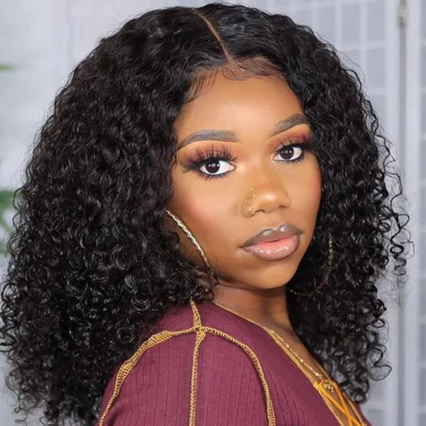 Wear To Go Glueless Bob Wig 13x4 Lace Frontal Wig Human Hair Ready To Wear 4x4 Kinky Curly Lace Front Human Hair Wigs For Women