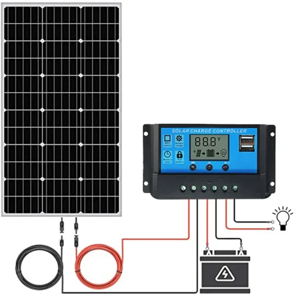 1000W 2000W 3000W Solar Panel 18V High Efficiency High Power BankCharging 100A controller Outdoor Solar Cells For Home/Camping - Image 5