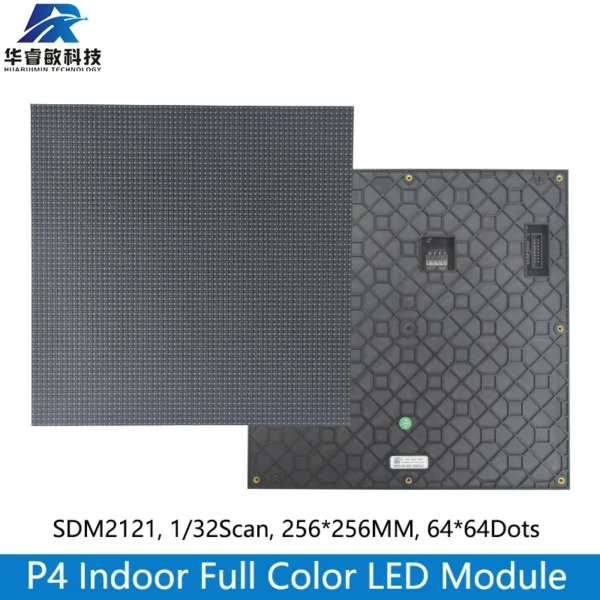 P4 Indoor LED Displays Module 64x64 Pixel,LED video wall Full Color RGB LED Screen Panels,LED Matrix 256mm*256mm