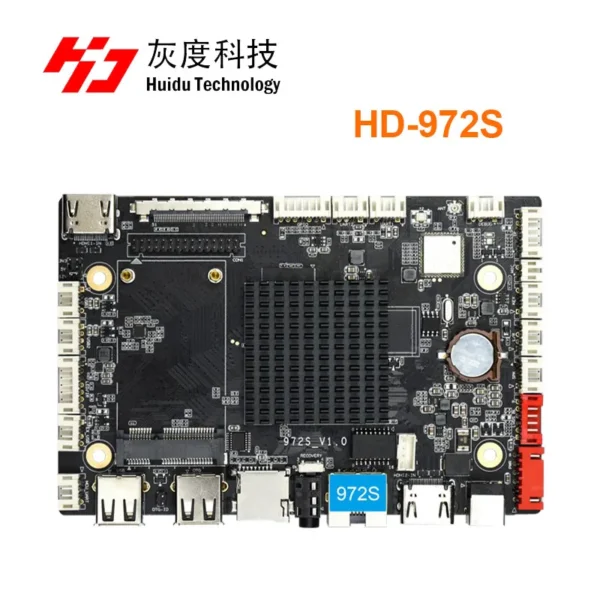 Huidu 4K LCD Smart Motherboard HD 972S Android 9.0 System Support Frame Buffering from Compression V-By-One Interface 4K Output