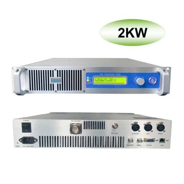 YXHT-1, 2000W FM Transmitter 2KW Stereo Broadcast Equipment For School, Church, Radio Stations