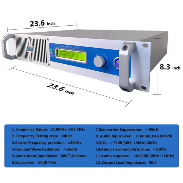 YXHT-1, 1000W FM Transmitter 1KW Stereo Broadcast Equipment For School, Church, Radio Stations - Image 3