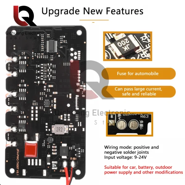 20W Type-C for Qi Wireless Charger Transmitter Module Circuit Board with 3 Coil 5V 9V 12V For DIY Car Outdoor Power Supply - Image 2